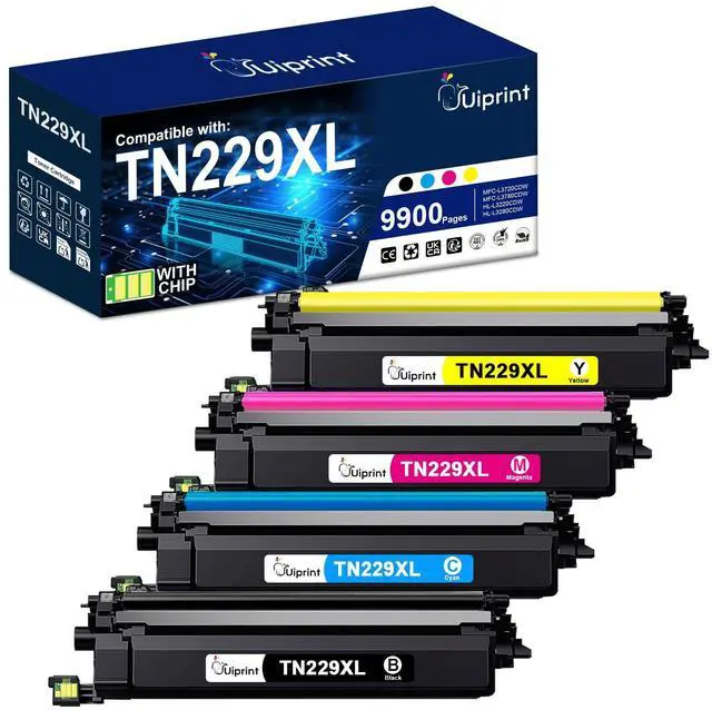 Main image of TN229XL for Brother TN229XL Toner Cartridges TN229 229 MFC-L3780CDW | 229XL Toner Cartridges 4 Pack Works with HL-L3280CDW HL-L3220CDW MFC-L3720CDW Printer(BK3000 Pages, C/Y/M2300 Pages)