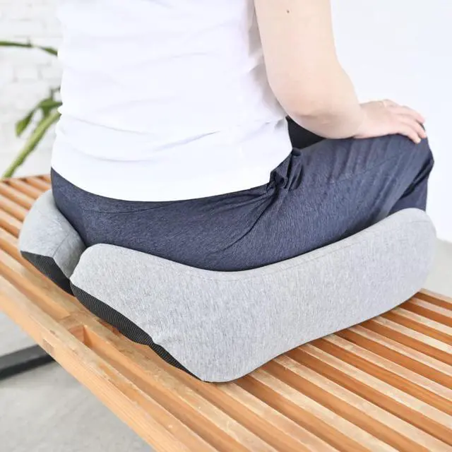 Alt view image 3 of 5 - Hip & Leg Pressure Relief Bundle - Transform Any Home/Office Chair or Recliner into The Most Comfortable Seat in The House - Grey Set