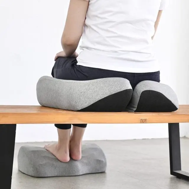 Alt view image 5 of 5 - Hip & Leg Pressure Relief Bundle - Transform Any Home/Office Chair or Recliner into The Most Comfortable Seat in The House - Grey Set