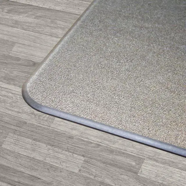 Alt view image 3 of 7 - Extra Thick Heavy Duty Polycarbonate Office Chair Mat & Floor Protector for Plush, High Pile & All Carpeted Floors & Hardwood Flooring, Clear Rectangular Chair Mat 35 x 47 x 1/5 Thick