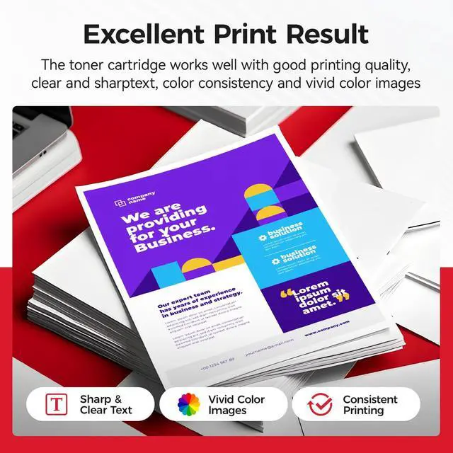 Alt view image 7 of 7 - 045H Toner Cartridge Set 4-Pack High Yield Replacement for Canon 045 045H Compatible with Canon Color imageCLASS MF634Cdw MF632Cdw LBP612Cdw Printer Ink MF634 MF632 LBP612 Black Cyan Yellow Magenta