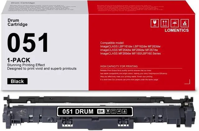 Main image of 1-Pack 051 Drum Unit Black: Compatible 051 Drum Unit Replacement for imageCLASS MF264dw MF267dw MF269dw LBP162dw Printer