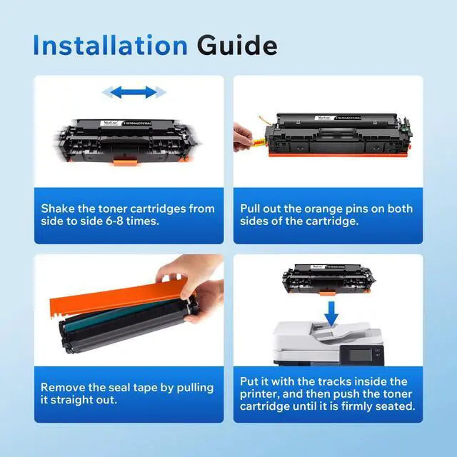 Alt view image 2 of 5 - 304A Toner Cartridge Replacement for HP 304A for Canon 118 CP2025DN CM2320N CM2320NF CM2320FXI MFP MF8580CDW MF8350CDN MF8380CDW MF726CDW LBP7660CDN LBP7200CDN Printer (Black, Cyan, Magenta, Yellow)
