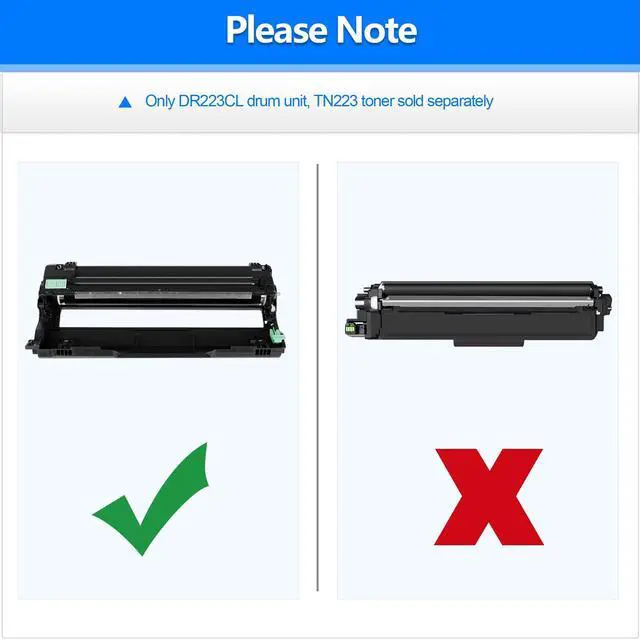 Alt view image 3 of 7 - DR223CL Drum Unit Set 4 Pack Replacement for Brother MFC-l3770CDW Drum | Works with Brother DR-223CL Drum HL-L3210CW HL-L3230CDW HL-L3270CDW HL-L3290CDW MFC-L3710CW MFC-L3750CDW Printer