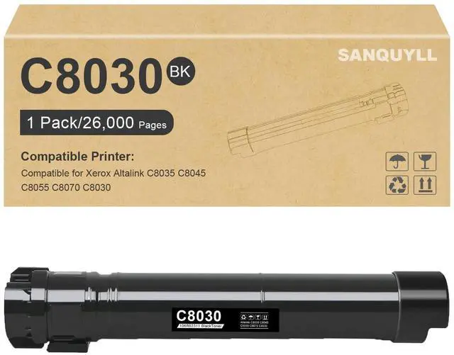 Main image of C8030 C8045 Black Toner Cartridge Compatible for Xerox Altalink C8030 C8035 C8045 C8055 C8070 Toner for 006R01697 Cartridge High Yield 26,000 Pages 1 Pack
