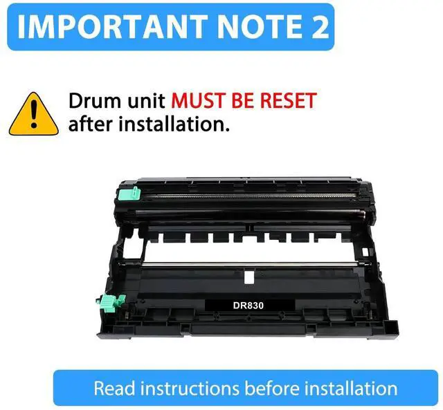 Alt view image 7 of 7 - DR830 DR-830 Drum Unit TN830XL Toner Cartridges HL-L2460DW DCP-L2640DW | Compatible for Brother TN830 TN-830 TN-830XL DR 830 for MFC-L2820DW HL-L2405W HL-L2480DW HL-L2400D Printer(2 Toner 1 Drum)