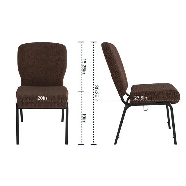 Alt view image 3 of 7 - Advantage Signature Elite Java Church Chair - 20 in. Wide