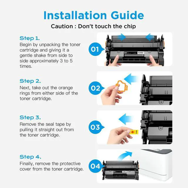 Alt view image 5 of 7 - 148A Black LaserJet Toner Cartridge 4001n 4101fdw (with Chip) | Replacement for HP 148A 148X W1480A W1480X for HP Pro 4001dw 4001dn MFP 4101fdn Printer, 2 Pack