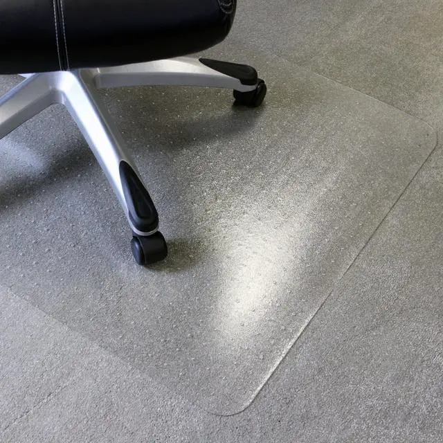 Alt view image 5 of 7 - Office Chair Mat for Carpeted Floors, Heavy Duty Polycarbonate for Medium Pile Carpets, Rectangular 48" x 60" Clear Office Chair Carpet Protector