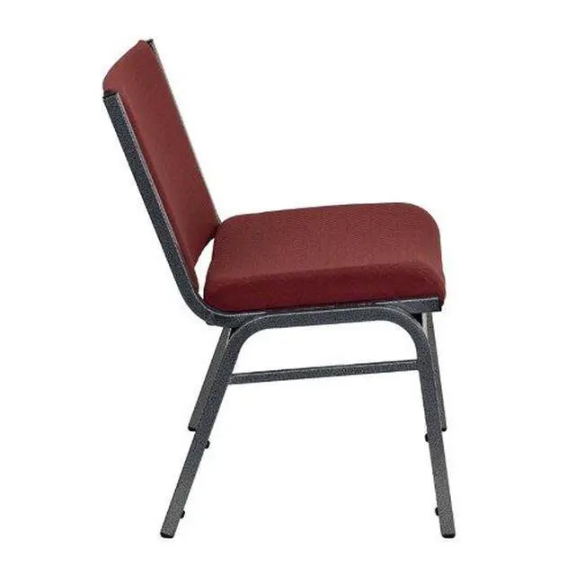Alt view image 2 of 5 - 2 Pack HERCULES Series Big & Tall 1000 lb. Rated Burgundy Fabric Stack Chair