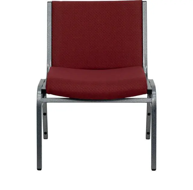 Alt view image 4 of 5 - 2 Pack HERCULES Series Big & Tall 1000 lb. Rated Burgundy Fabric Stack Chair