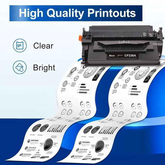 Alt view image 4 of 6 - Compatible 26A Toner Cartridge for HP 26A 26X CF226A CF226X, Black | Compatible for HP LaserJet Pro M402dn, M402dne, M402dw, M402n,MFP M426fdn, M426fdw Printer