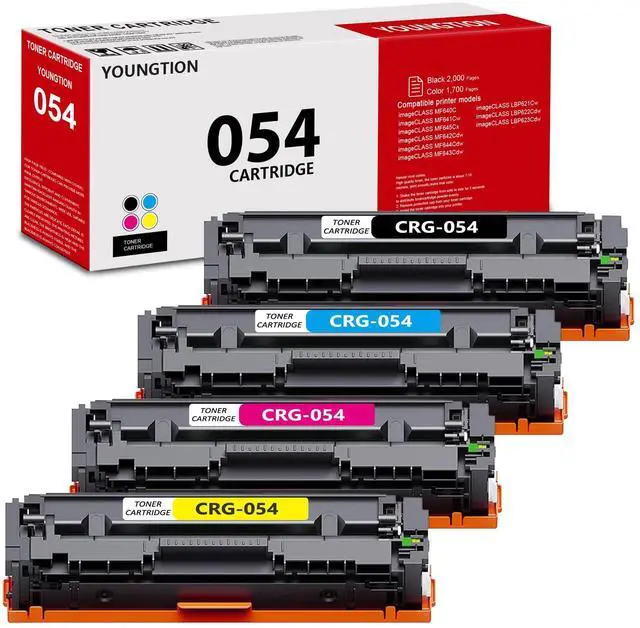 Main image of 054 Toner Cartridge Set Compatible mf642cdw Toner cartridges (4PK, BKCMY) | High-Yield 054 Replacement for Canon CRG-054 Toner Cartridge imageCLASS MF640C MF641Cw MF642Cdw MF644Cdw LBP622Cdw Printer