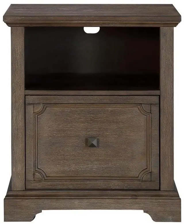 Main image of Homelegance Lateral File Cabinet with Casters, Antique Gray