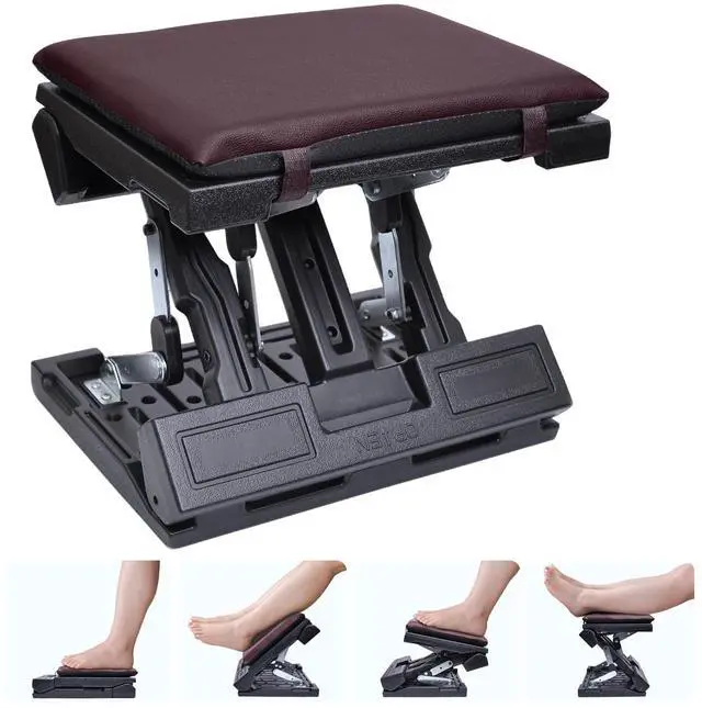 Main image of Foot Rest for Under Desk at Work,Height Adjustable Infinite Angle Ergonomic Foldable Footrest for Office, Gaming,Computer, Removable Pad Desk Foot Stool with Massage Beads,All-Season(Brown)