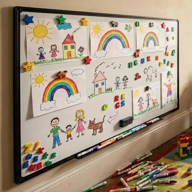 Alt view image 7 of 7 - Large Magnetic Whiteboard Dry Erase for Wall, Black Frame, 60" x 36" | Wall-mounted White Board with Black Aluminum Frame. Premium Writing Surface, Perfect for Home Office Decor, Creative Studio