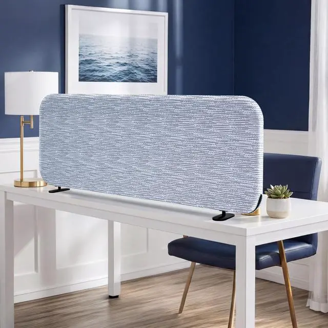 Main image of Freestanding Desk Divider, Portable Table Partition 48"x18" Birch | Decorative Screen. For Office, Dormitory, Home, Countertop, Shared Workspace, Study. No Drill