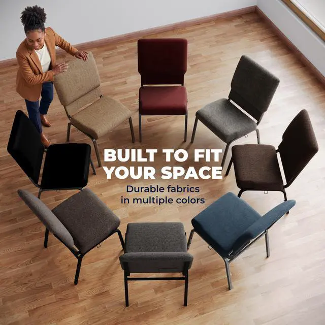 Alt view image 7 of 7 - Advantage Jute Church Chair 20.5 in. Wide