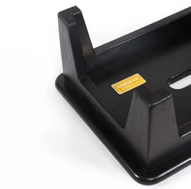 Alt view image 3 of 7 - Step Stool for Bed - USA Grown Oak, Wooden Stool for Adults and Seniors, 6.5" High, Non-Slip Mat, No Assembly Needed, Solid Wood, Black Color