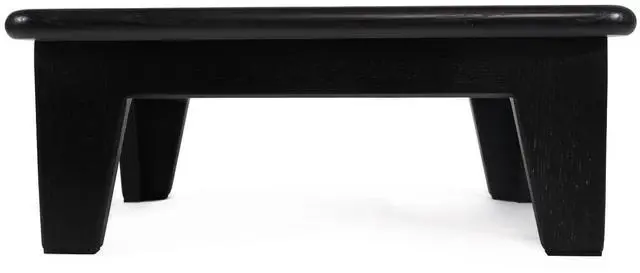 Alt view image 4 of 7 - Step Stool for Bed - USA Grown Oak, Wooden Stool for Adults and Seniors, 6.5" High, Non-Slip Mat, No Assembly Needed, Solid Wood, Black Color