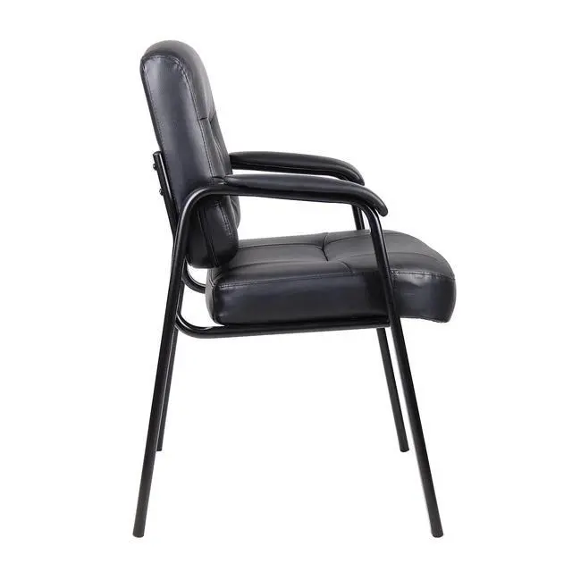 Alt view image 5 of 7 - Executive Mid Back LeatherPlus Guest Chair in Black (B7509)