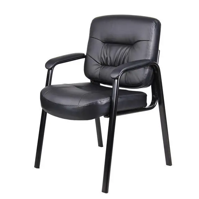 Alt view image 7 of 7 - Executive Mid Back LeatherPlus Guest Chair in Black (B7509)