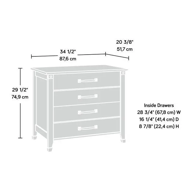 Alt view image 3 of 7 - Carson Forge 2 Drawer Lateral File Cabinet, Rustic Vintage Style Filing Drawers, in Washington Cherry
