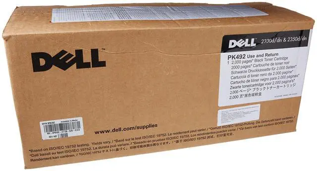 Main image of PK492 Black Toner Cartridge 2330d/dn, 2350d/dn Laser Printer