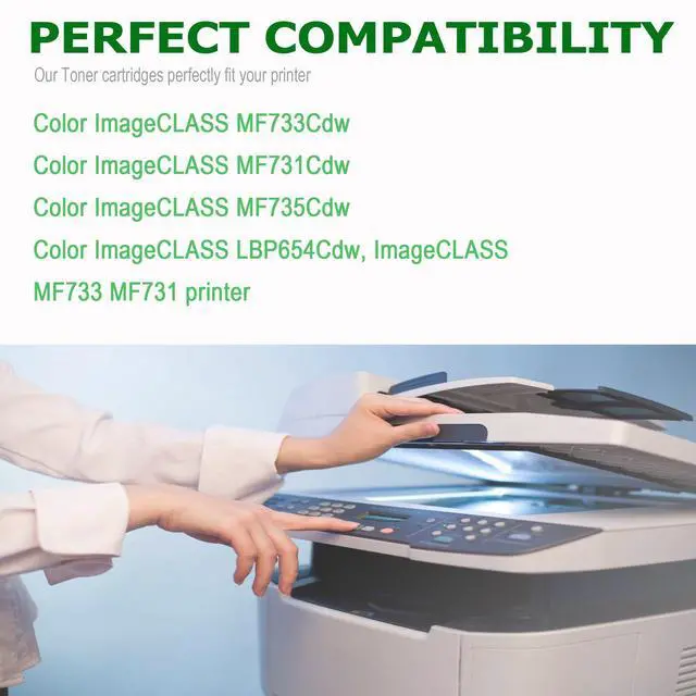 Alt view image 2 of 7 - 046 Black,Cyan,Magenta,Yellow Toner Cartridges Replacement for Canon 046 | CRG-046 Toner Fit for with Color ImageCLASS MF733Cdw,LBP654Cdw, MF731Cdw, MF735Cdw laser printer
