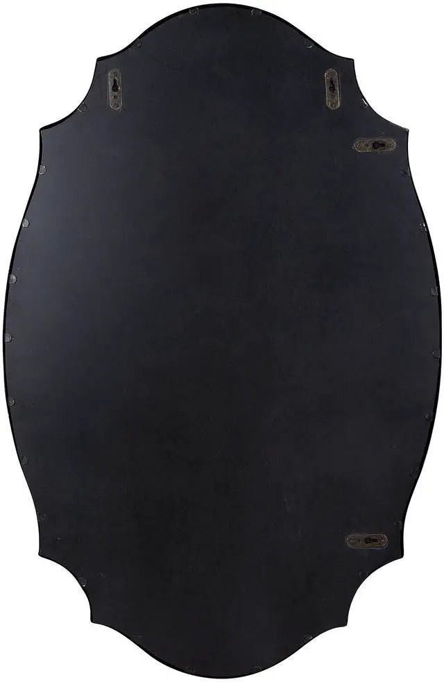 Alt view image 6 of 6 - Leanna Decorative Scalloped Metal Pinboard; 24 x 36; Gold; Framed Rounded Oval Vintage Bulletin Board for Unique Display; Organization; and Decor