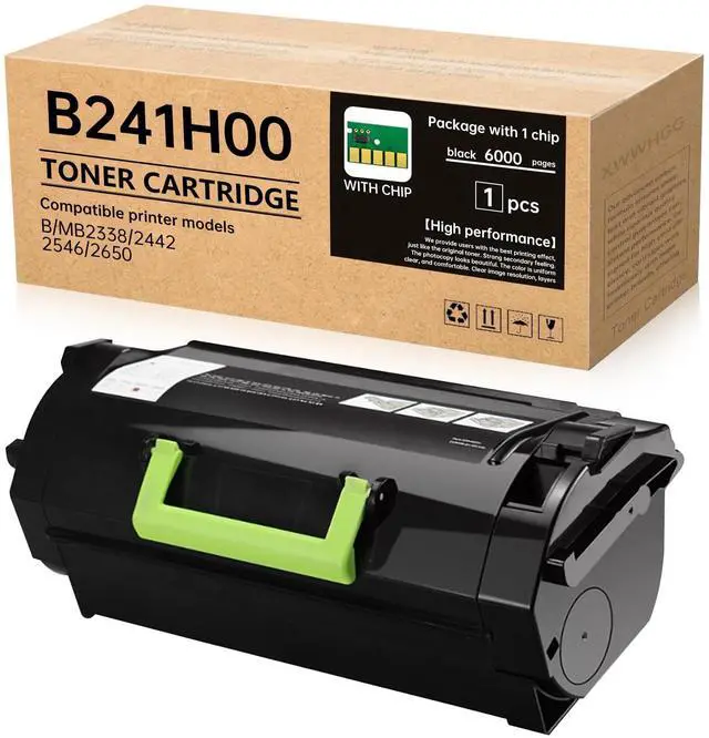 Main image of B241H00 (with Chip) High Yield Black Toner Cartridge | Compatible with Lexmark B241H00 B231000 Toner Cartridge for B2442, B2546, B2650, MB2442, MB2546, MB2650 Printer (6000 Pages)