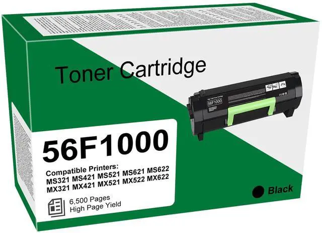Main image of High Yield 56F1000 Black Toner Cartridge Compatible with Lexmark 56F1000 | Replacement for Lexmark MS321 MS421 MS521 MS621 MS622 MX321 MX421 MX521 MX522 MX622 Printers (Black 6,000 Pages)