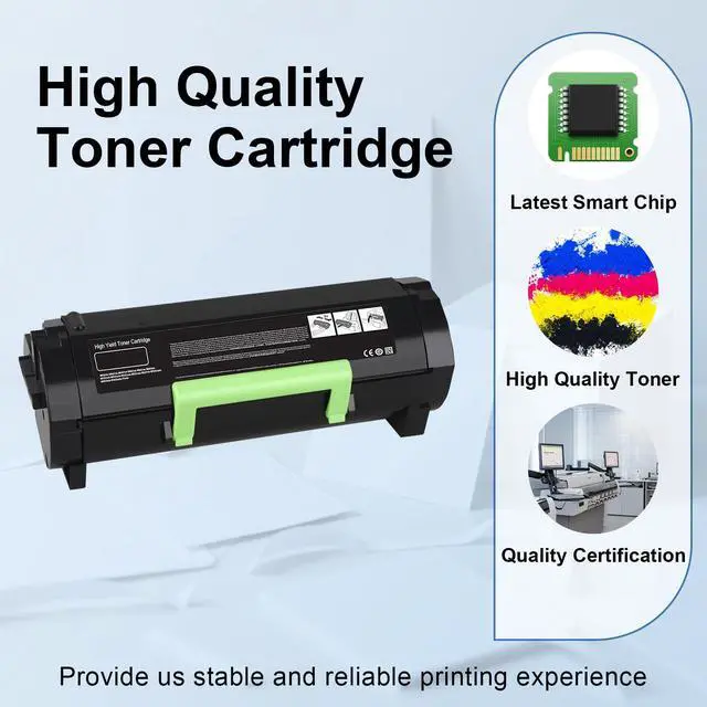 Alt view image 3 of 7 - High Yield 56F1000 Black Toner Cartridge Compatible with Lexmark 56F1000 | Replacement for Lexmark MS321 MS421 MS521 MS621 MS622 MX321 MX421 MX521 MX522 MX622 Printers (Black 6,000 Pages)