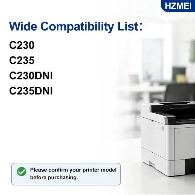 Alt view image 2 of 7 - Extra High Yield C230 C235 Toner Cartridge 006R04391 006R04392 006R04393 006R04394 Toner Compatible for Xerox C235DNI C230DNI Printer 4 Pack,Black Cyan Magenta Yellow with New Chip