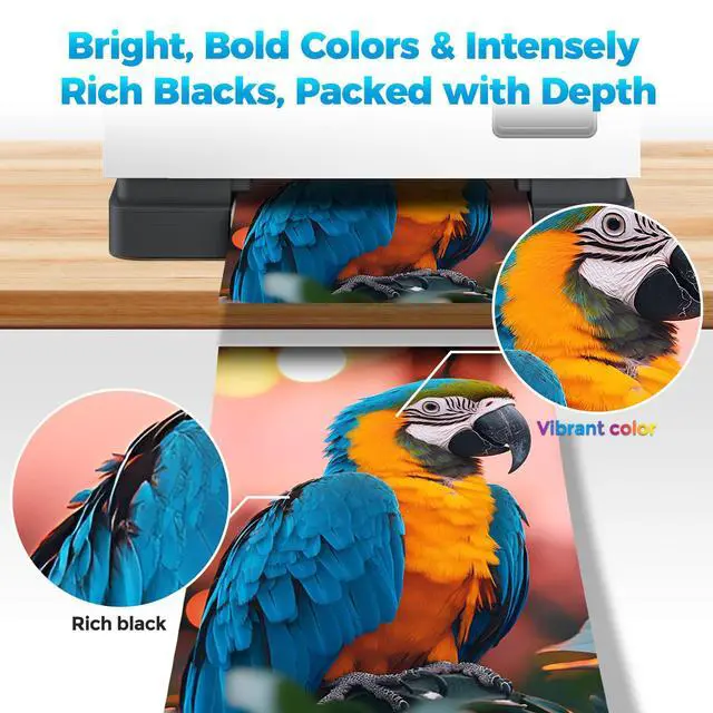 Alt view image 4 of 7 - 62XL 62 Black Ink Cartridges and Color Combo Pack for Envy 7640 5660 Compatible with HP 62xl 62 xl Ink hp62xl hp62 Printer ink Work for Envy 7645 5540 5740 5544 5545 5664 Office Jet 200 250 (2 Pack)