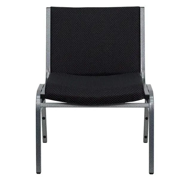 Alt view image 4 of 4 - 2 Pack HERCULES Series Big & Tall 1000 lb. Rated Black Fabric Stack Chair