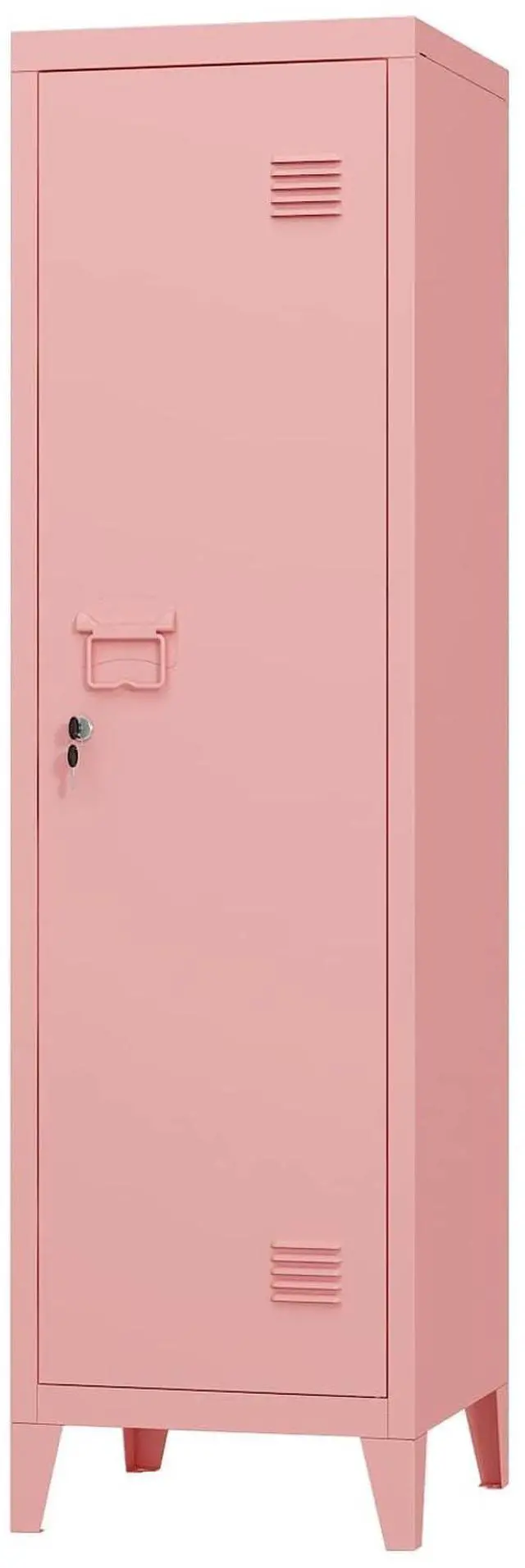 Main image of Metal Cabinet Home Office Storage Cabinets with Doors and Shelves Lockable File Cabinet Organizer Coat Lockers for Kids