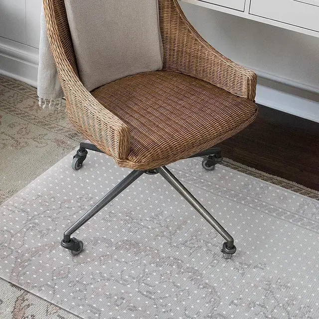 Alt view image 5 of 7 - Chair Mat for Carpet 60"x 46" Large Office Chair Mat Thick and Sturdy | Easy Glide on Hard Floors, Clear Desk Chair Mat for Wood Floors Heavy Duty