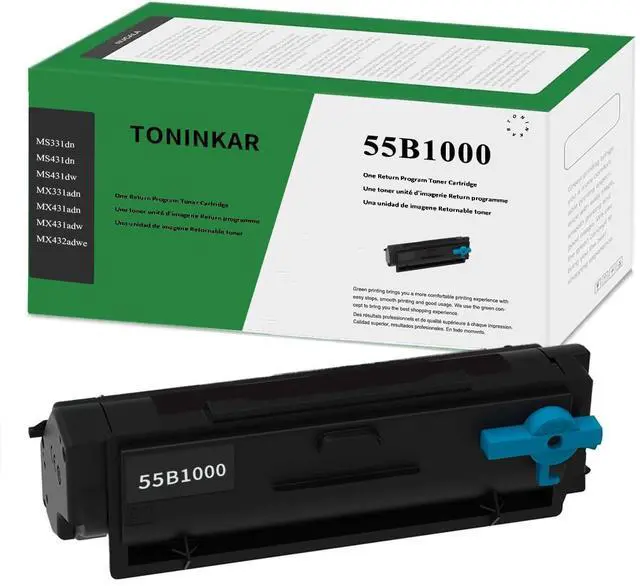 Main image of 55B1000 Black Toner Cartridge for ms431 mx431 mx432 ms331 Toner | Compatible for lexmark 55B100 Lexmark MS331dn MS431dn MS431dw MX331adn MX431adn MX431adw MX432adwe Printer
