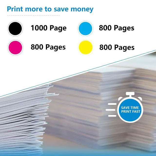 Alt view image 3 of 6 - 923 Ink Cartridge Combo Pack (4-Pack, Black/Cyan/Yellow/Magenta) - Lomenti Compatible for 923 Ink Cartridges use with OfficeJet 8122e OfficeJet Pro 8135e 8138e 8139e Printer