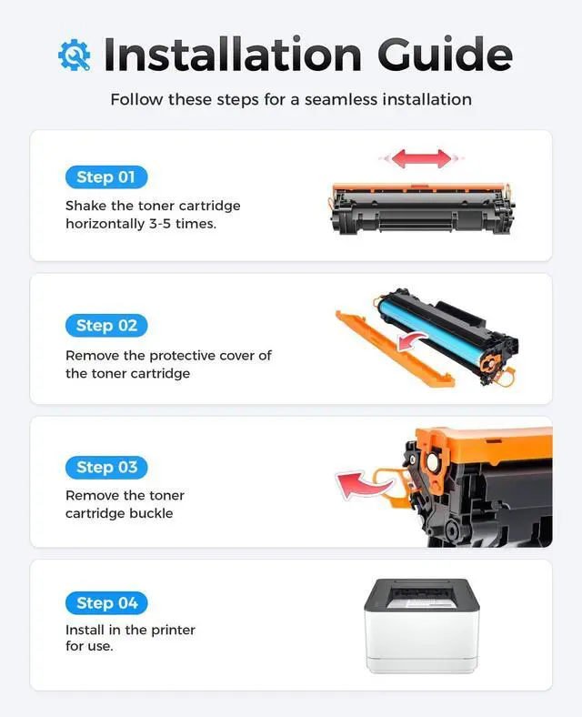 Alt view image 5 of 7 - 138X Toner Cartridge Black 2-Pack with chip Replacement for HP 138A W1380A 138X W1380X Compatible with HP LaserJet Pro 3001dw 3001fdw MFP 3101fdw Printer Ink 3001dwe 3001fdwe 3101fdwe All-in-One