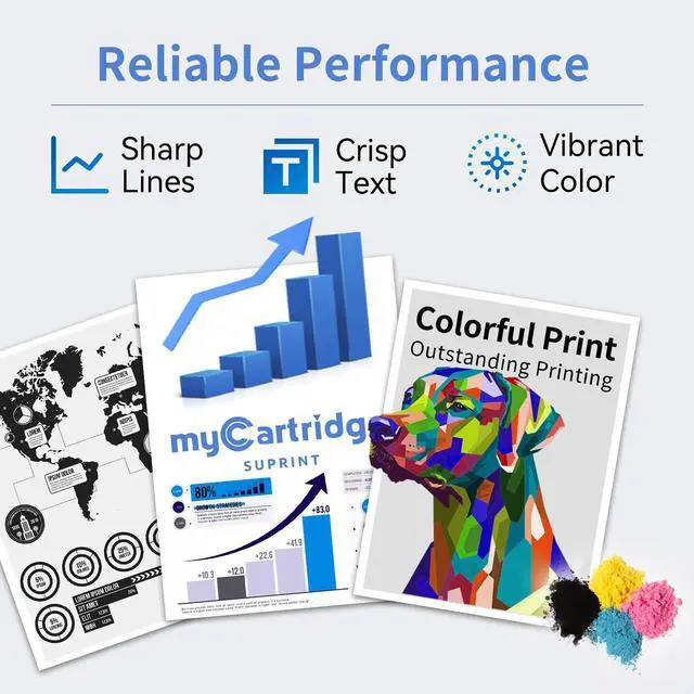 Alt view image 5 of 7 - 206A Toner Cartridges 4 Pack Compatible Replacement for HP 206A with Chip | Latest Chip Compatible with HP Color LaserJet Pro M255dw MFP M283fdw M283cdw M283fdn Printer for Office Use BCMY-W2110A