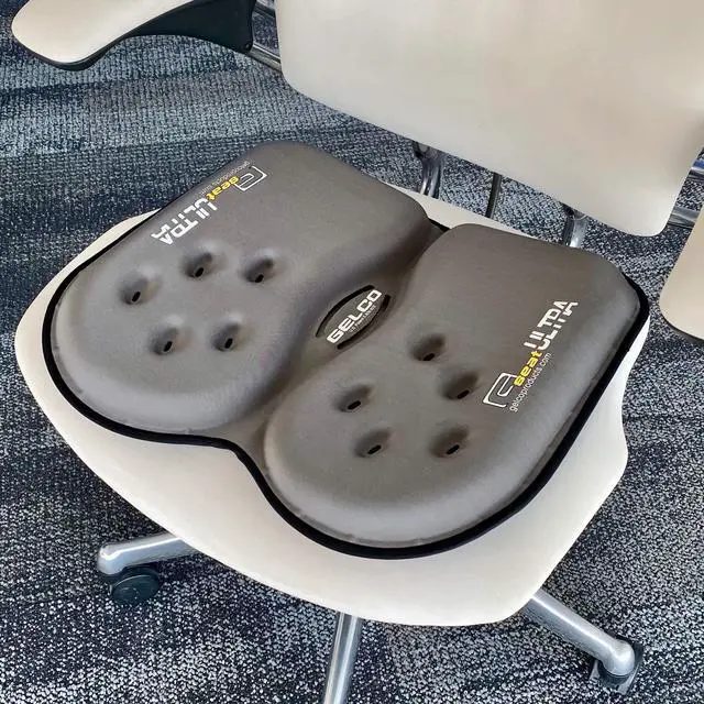 Alt view image 2 of 7 - GSeat Ultra Orthopedic Gel and Foam Seat Cushion (Gray) for Coccyx, Back, Tailbone, Prostate, Postnatal, and Sciatica Pain/Discomfort Office, Car, Chair, Travel