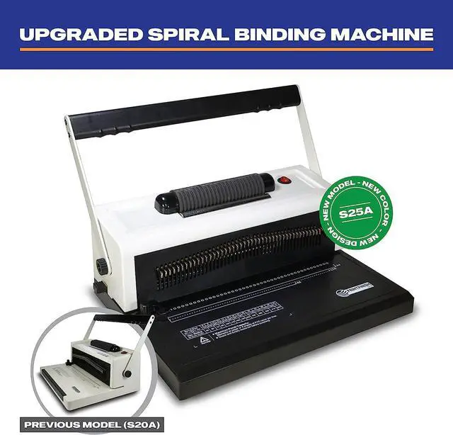 Alt view image 2 of 7 - S25A Coilbind Coil Punch & Binding Machine Free Crimper & 8mm Plastic COILS Box of 100pcs