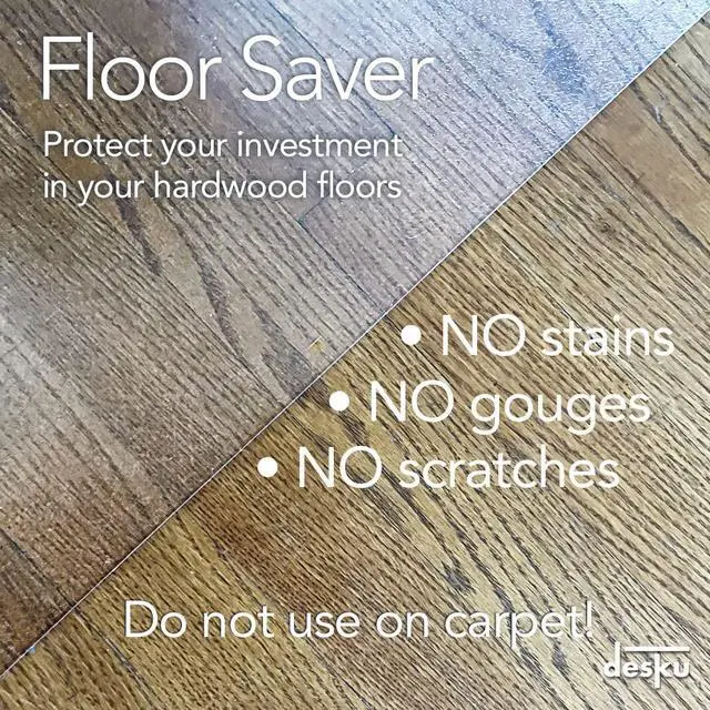 Alt view image 5 of 6 - Workstation Desk Chair Mats for Hard Floors, Home & Office Floor Protector, Easy to Clean, Stain-Resistant Vinyl Clear, 46 Inches x 72 Inches, Made in The USA