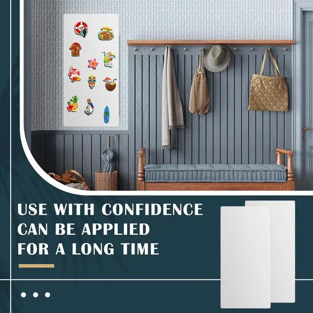 Alt view image 5 of 6 - 24 x 48 Magnetic Board Steel Magnet Bulletin Boards for Walls Wet Erase Stainless Steel Board for Kitchen Office Classroom Displaying Letters Numbers Notes Photos