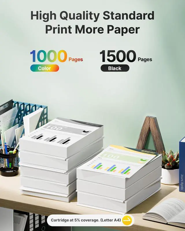 Alt view image 2 of 7 - LC504 LC504XL Ink Cartridges MFC-J1365DW Replacement for Brother LC504 Ink Cartridges for Brother Printer LC 504 XL MFC-J1365DW MFC-J1367DW MFC-J1355DW Ink LC504 XL High Yield, 4 Pack (B/C/M/Y)