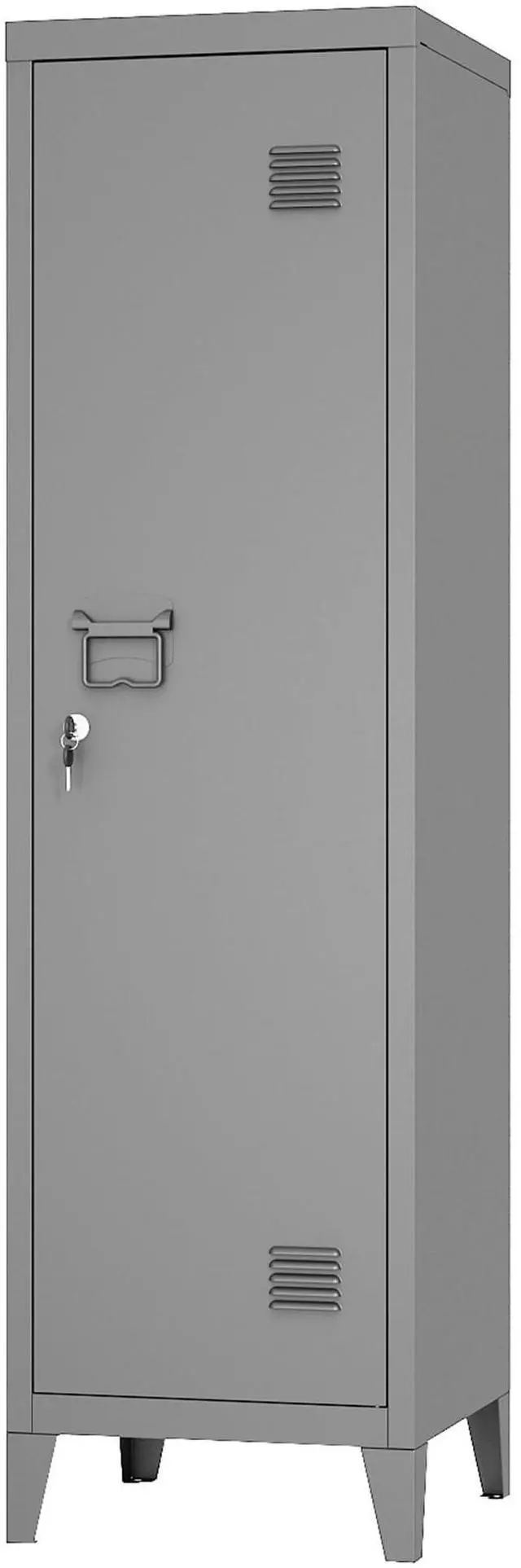 Main image of Metal Cabinet Home Office Storage Cabinets with Doors and Shelves Lockable File Cabinet Organizer Coat Lockers for Kids