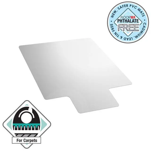 Alt view image 3 of 7 - ® Anti-Static Vinyl Lipped Chair Mat for Carpets up to 3/8" - 36" x 48"