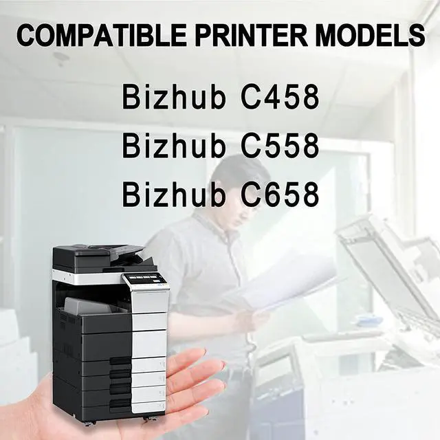 Alt view image 2 of 5 - 4-Pack TN-514 Toner Cartridge (1BK/1C/1M/1Y) Compatible TN514 | TN514K TN514C TN514M TN514Y Toner (A8DA130 A8DA430 A8DA330 A8DA230) Replacement for Konica Minolta C458 C558 C658 Printer